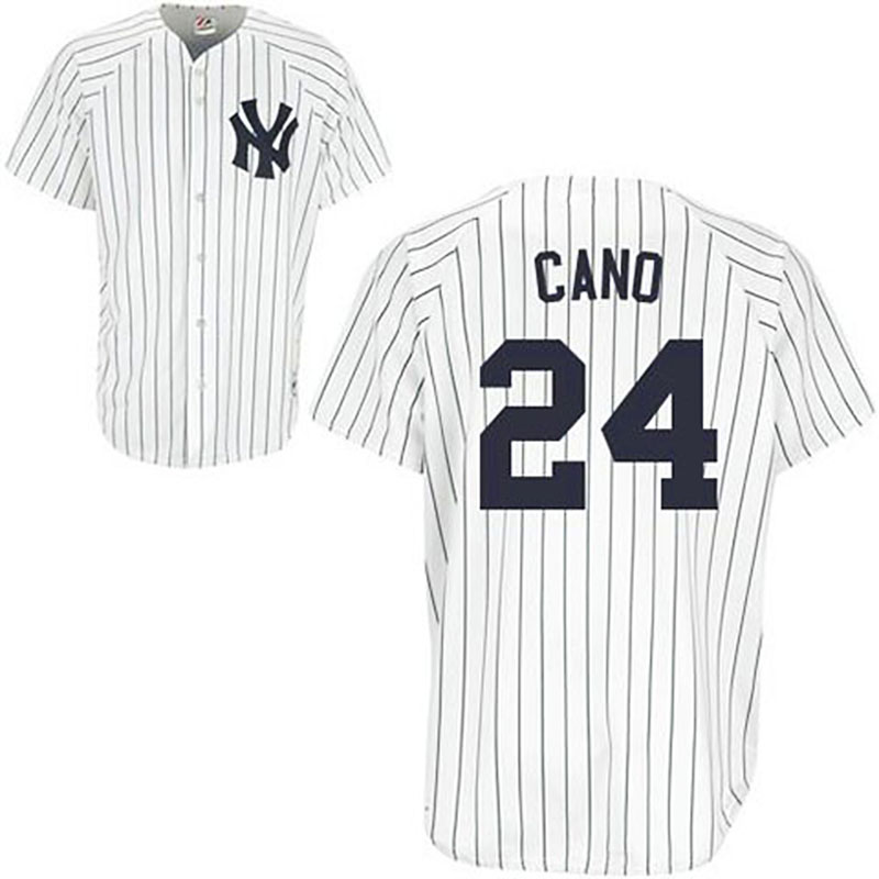 New York Yankees #24 Robinson Cano Youth White Jersey