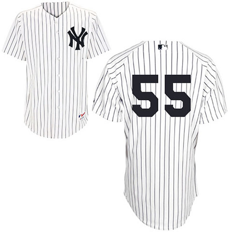 New York Yankees #55 Russell Martin White Home Jersey