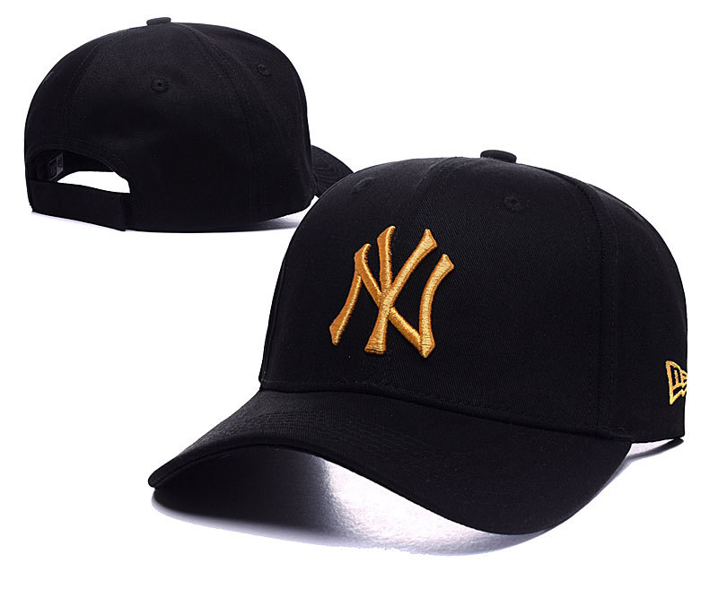 New York Yankees New Era Black Team Logo Flex Hat