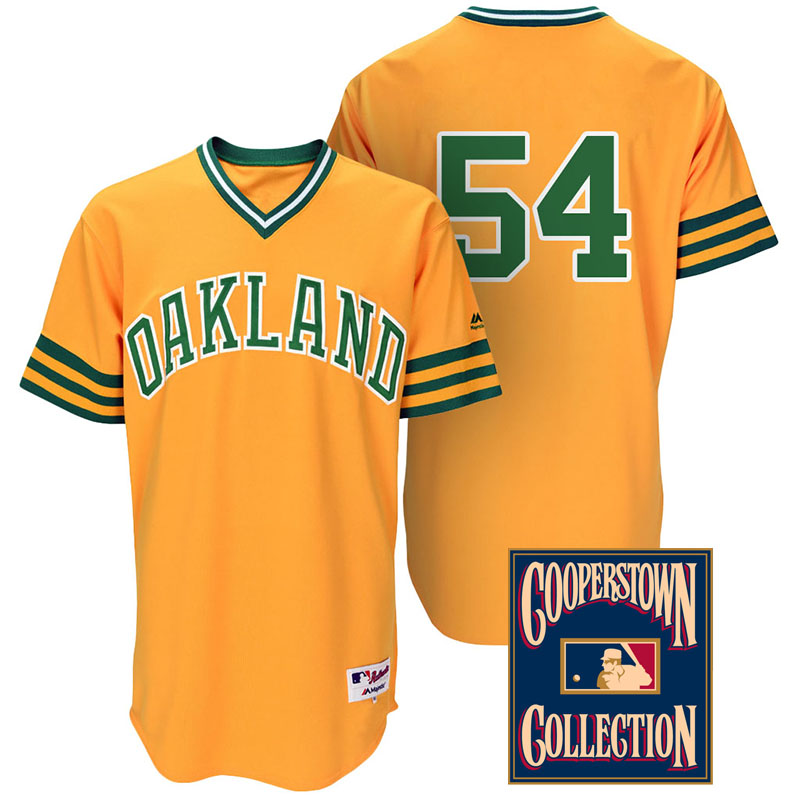 Oakland Athletics #54 Sonny Gray Gold Turn Back the Clock Throwback Jersey