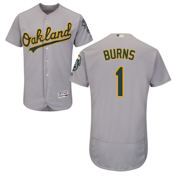 Oakland Athletics Billy Burns #1 Majestic Gray Authentic Collection Flexbase Jersey