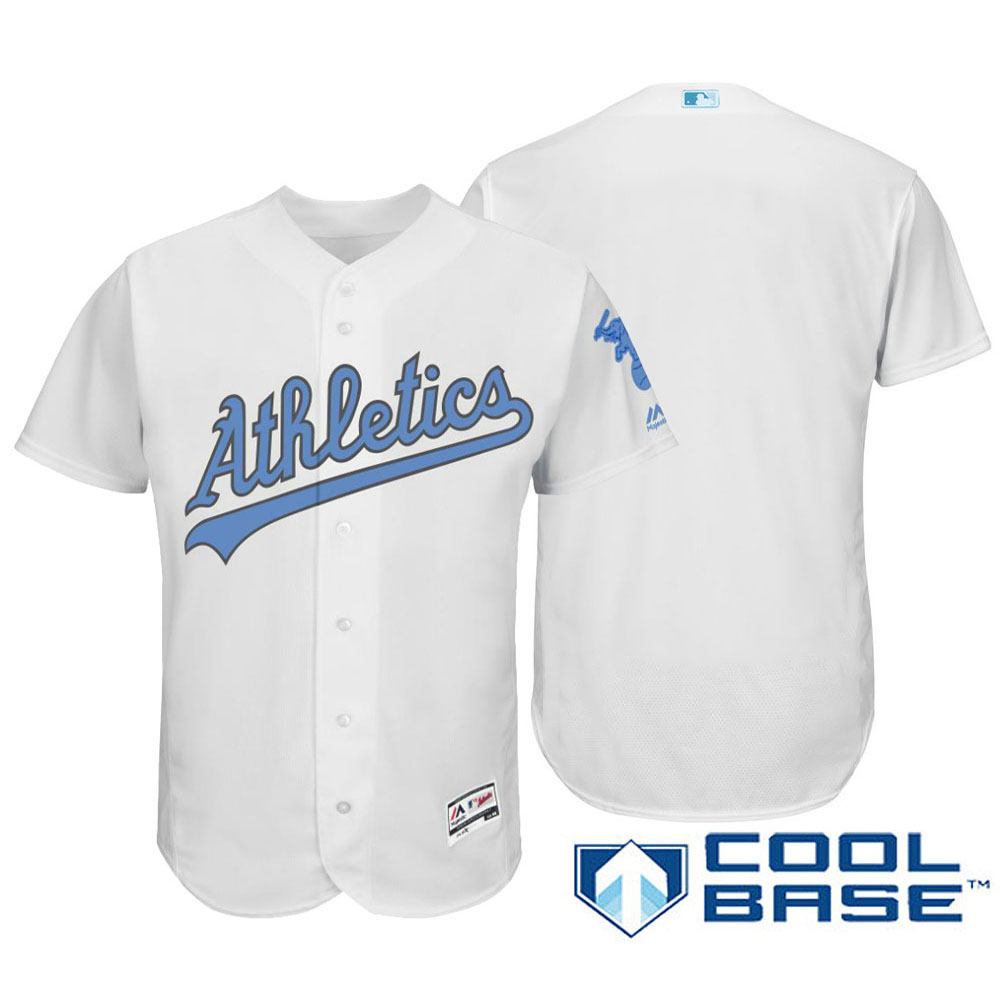 Oakland Athletics 2016 Father's Day White Cool Base Team Jersey