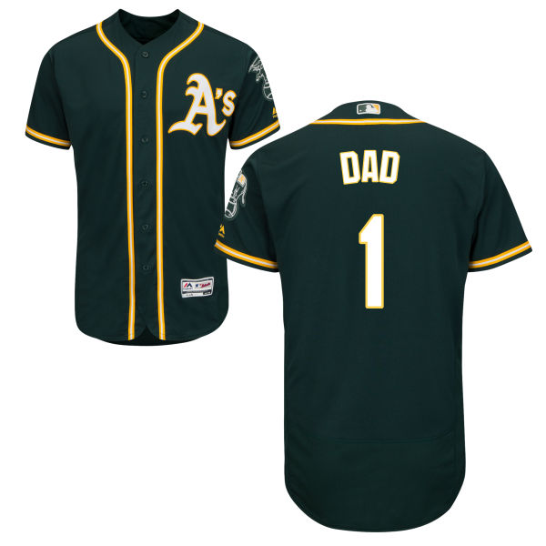 Oakland Athletics Majestic Green Father's Day Gift Authentic Jersey