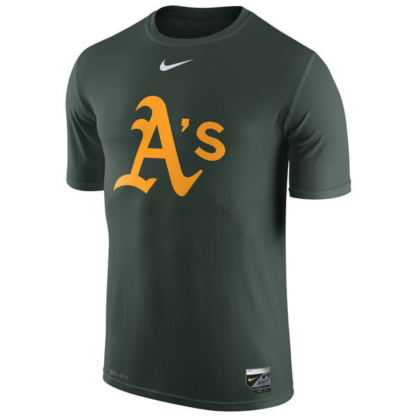 Oakland Athletics Green Authentic Collection Legend Logo 1.5 Performance Dri-FIT T-Shirt