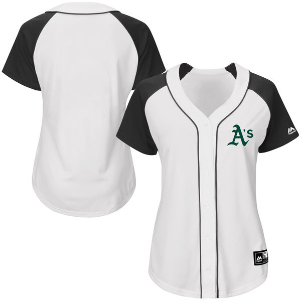 Women's Oakland Athletics Majestic White Fashion Jersey