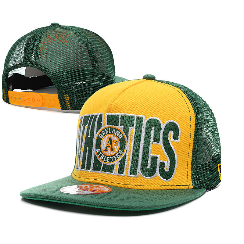 Oakland Athletics New Era Yellow/Green Trucker 9FIFTY Snapback Adjustable Hat