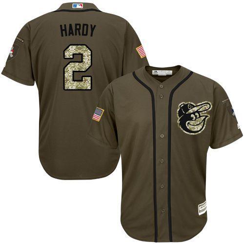 Baltimore Orioles #2 J.J. Hardy Olive Camo Stitched Baseball Jersey