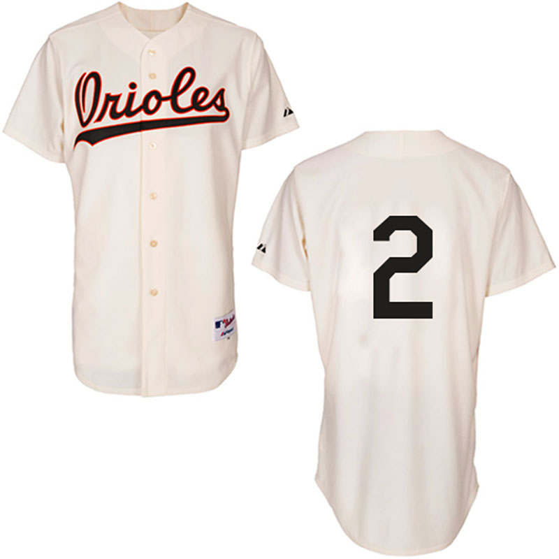 Baltimore Orioles #2 J.J. Hardy Men's Authentic Cream 1954 Turn Back The Clock Majestic MLB Jersey