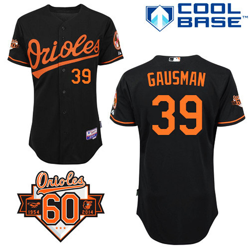 Baltimore Orioles #39 Kevin Gausman Men's Authentic Black Alternate Majestic MLB Cool Base Jersey