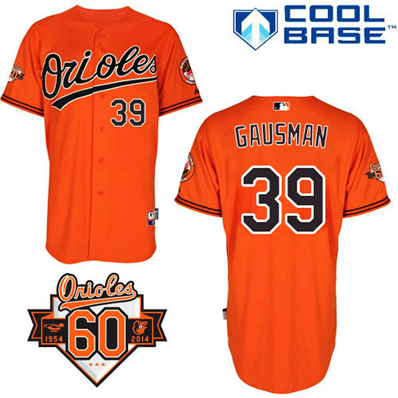 Baltimore Orioles #39 Kevin Gausman Men's Authentic Orange Alternate Majestic MLB Cool Base Jersey