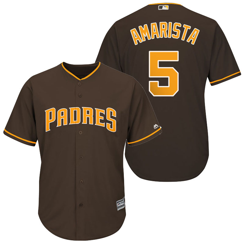 San Diego Padres #5 Alexi Amarista Brown Cool Base Player Jersey