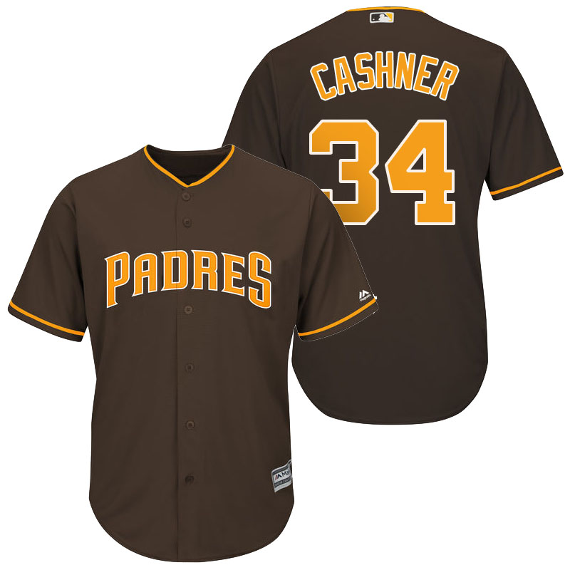 San Diego Padres #34 Andrew Cashner Brown Cool Base Player Jersey