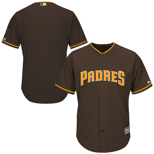 San Diego Padres Majestic Brown Official Cool Base Team Jersey