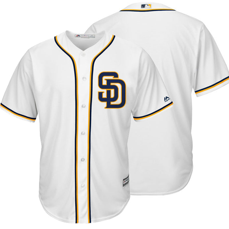 San Diego Padres Majestic White Official Cool Base Team Jersey