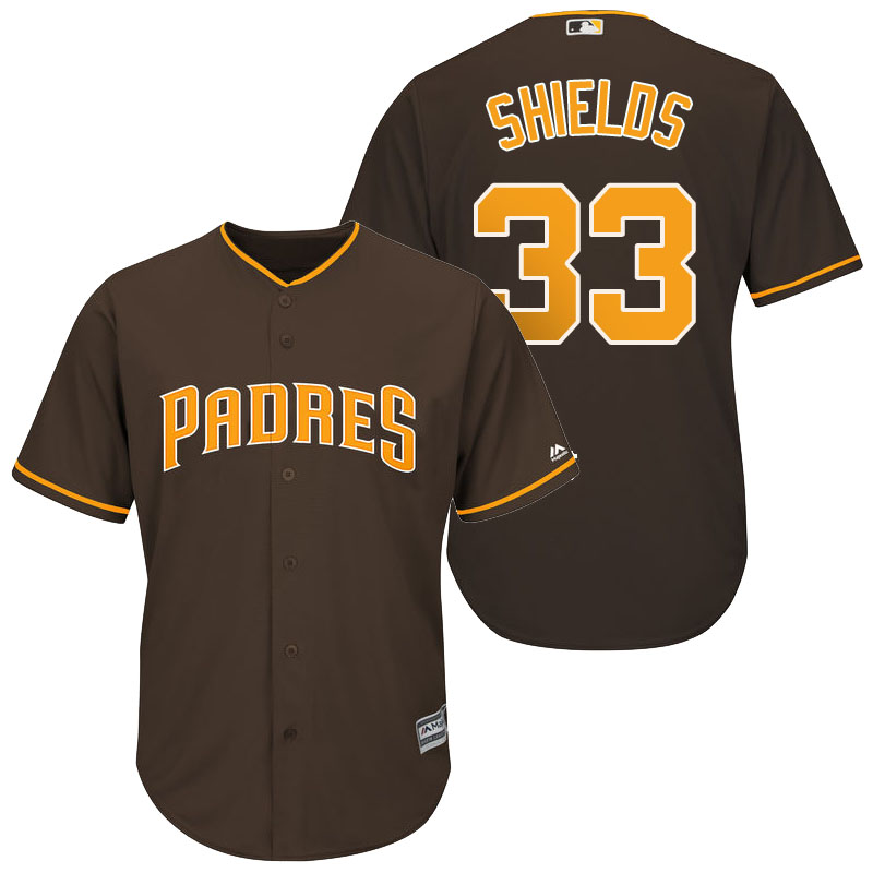 San Diego Padres #33 James Shields Brown Cool Base Player Jersey