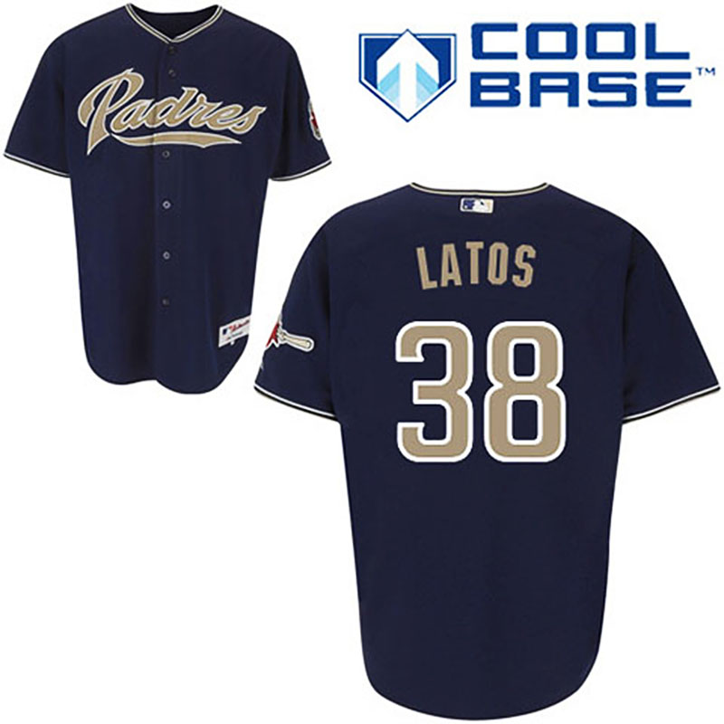 San Diego Padres #38 Mat Latos Blue Alternate Cool Base Jersey