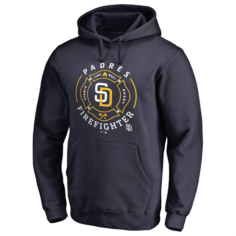 San Diego Padres Navy Firefighter Aunthetic Pullover Hoodie