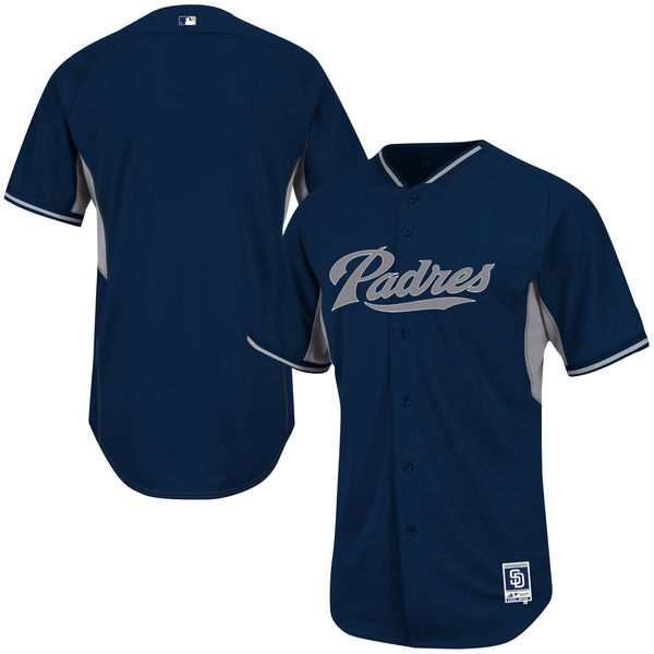 San Diego Padres On-Field Batting Practice Navy/Gray Cool Base Jersey