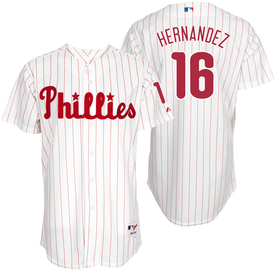 Philadelphia Phillies Cesar Hernandez #16 Majestic White Authentic Turn Back the Clock Jersey