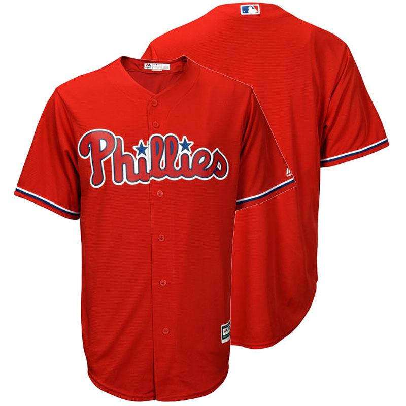 Philadelphia Phillies Red Official Cool base Team Jersey