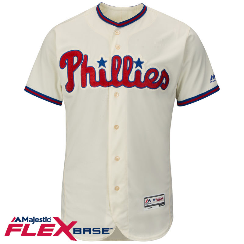 Philadelphia Phillies Cream Flexbase Authentic Collection Team Jersey