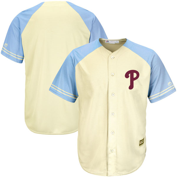 Philadelphia Phillies Cream/Light Blue Cool Base Ivory Fashion Team Jersey