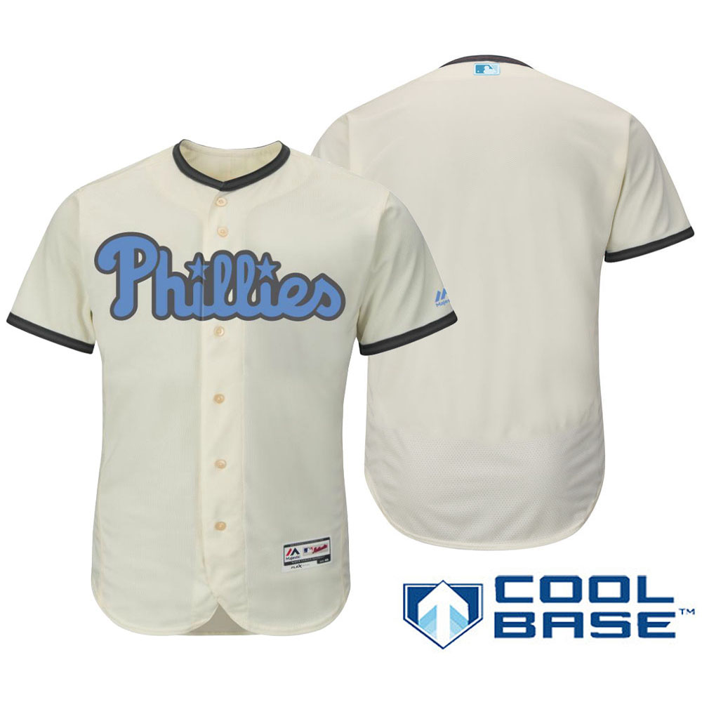 Philadelphia Phillies 2016 Father's Day Cream Cool Base Team Jersey