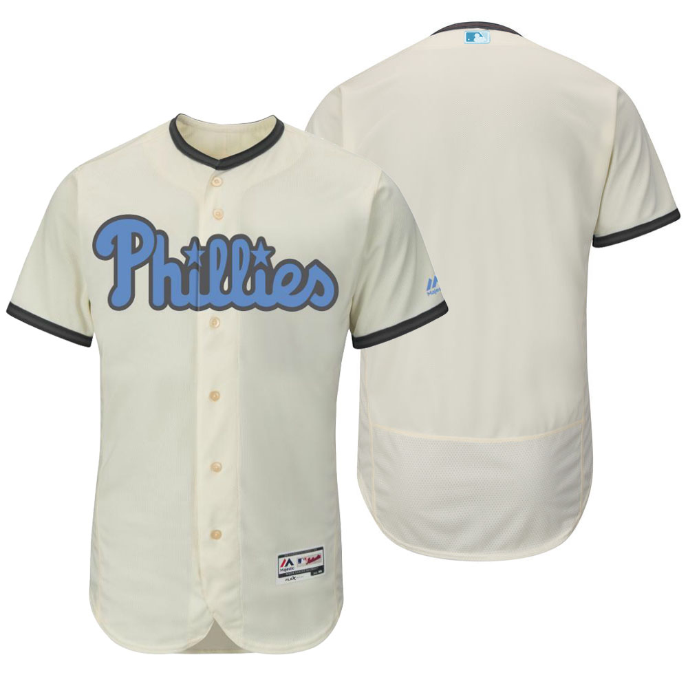 Philadelphia Phillies 2016 Father's Day Cream Flex Base Team Jersey