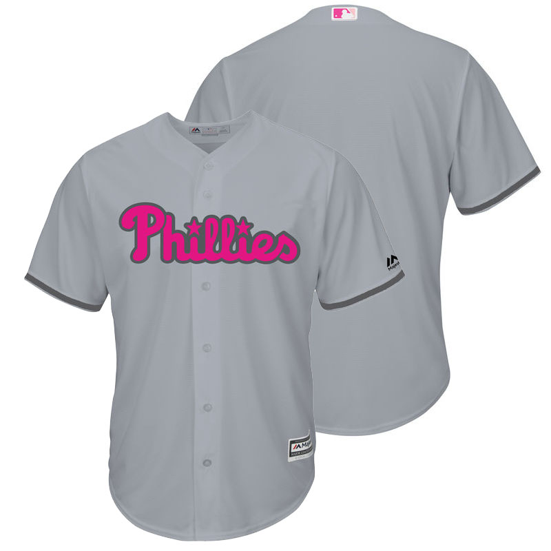 Philadelphia Phillies Gray Road 2016 Mother's Day Cool Base Team Jersey