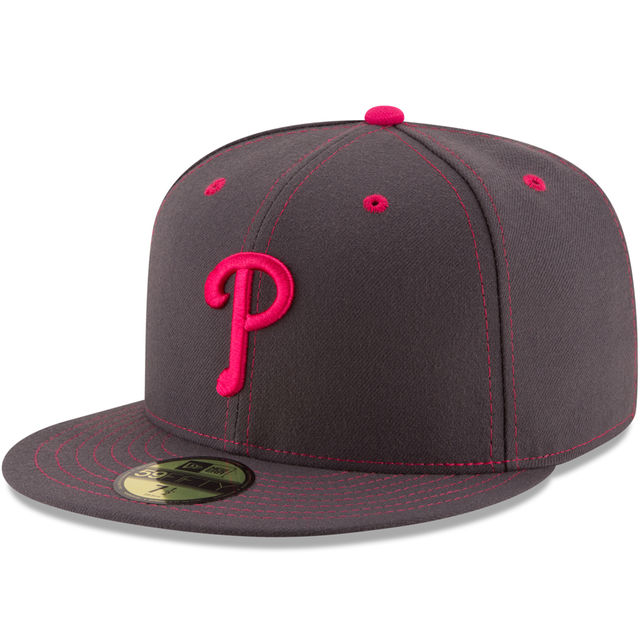 Philadelphia Phillies New Era Graphite 2016 Mother's Day 59FIFTY Fitted Hat