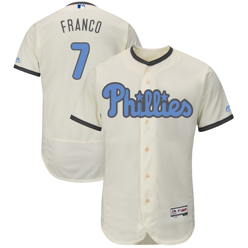 Maikel Franco #7 Men Philadelphia Phillies 2017 Father's Day Cream Flex Base Jersey