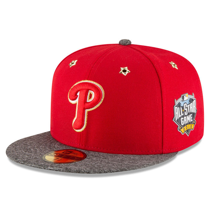 Philadelphia Phillies New Era Red 2016 MLB All-Star Game Patch 59FIFTY Fitted Hat