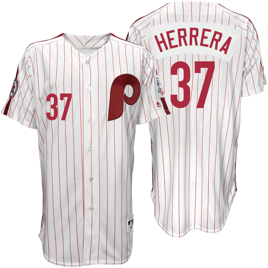 Philadelphia Phillies Odubel Herrera #37 White 1976 Turn Back the Clock Authentic Player Jersey