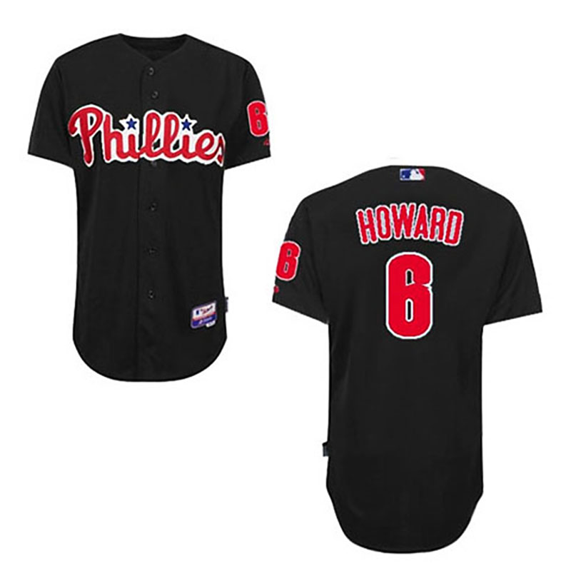 Philadelphia Phillies #6 Ryan Howard Black Jersey