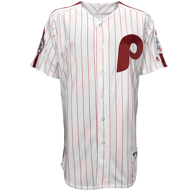 Philadelphia Phillies White 1976 Turn Back the Clock Authentic Jersey