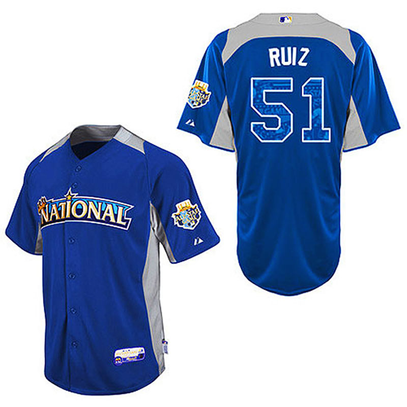 Philadelphia Phillies #51 Carlos Ruiz Blue 2012 All-Star BP Jersey