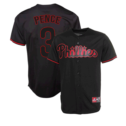 Philadelphia Phillies #3 Hunter Pence Black Fashion Jersey