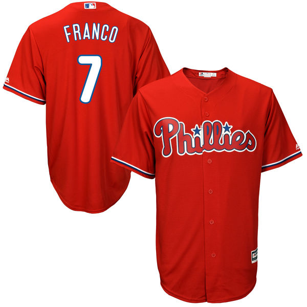 Maikel Franco #7 Philadelphia Phillies Majestic Red Official Cool Base Jersey