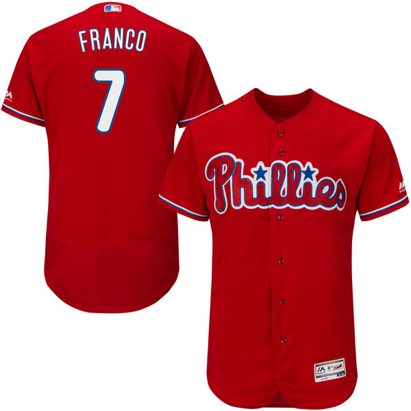 Philadelphia Phillies Maikel Franco Scarlet Flexbase Authentic Collection Player Jersey