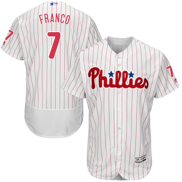 Philadelphia Phillies #7 Maikel Franco White Flexbase Authentic Collection Jersey