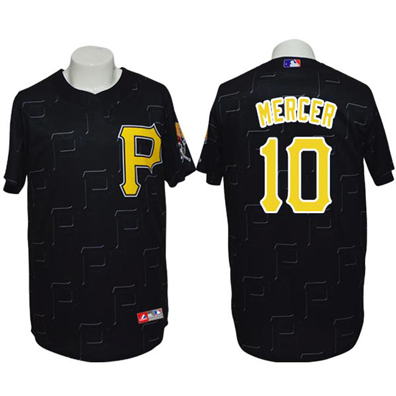 Pittsburgh Pirates #10 Jordy Mercer Conventional 3D Version Black Jersey