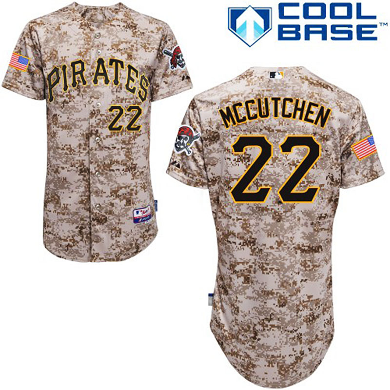 Pittsburgh Pirates #22 Andrew McCutchen Men's Authentic Camo Alternate Majestic MLB Cool Base Jersey