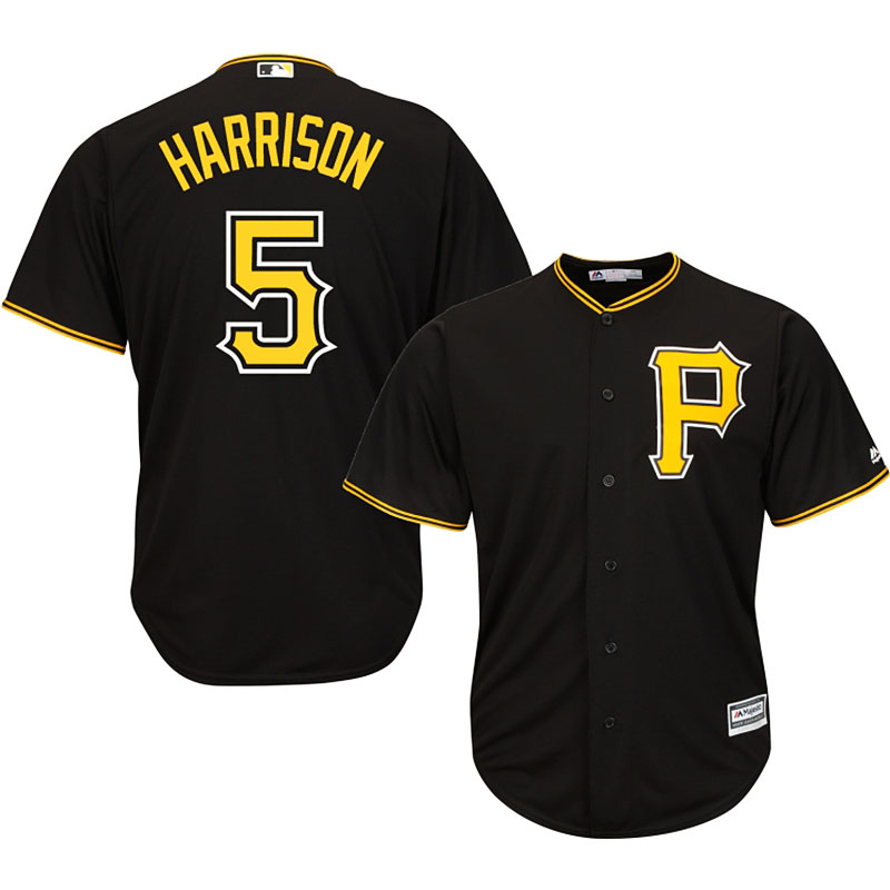 MLB Pittsburgh Pirates #5 Josh Harrison Black Authentic Cool Base Jersey