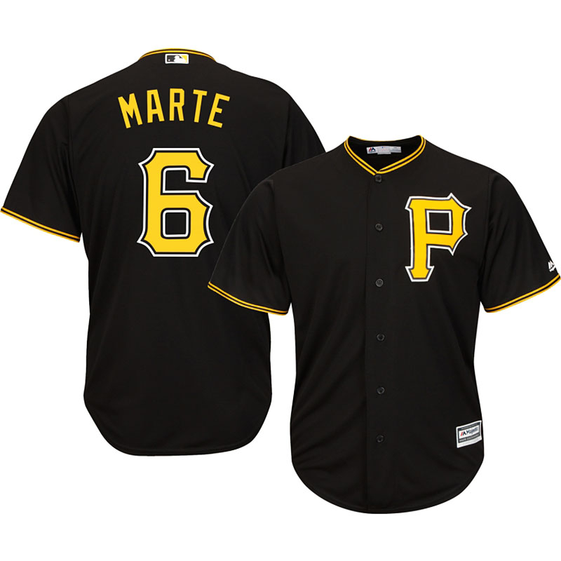 MLB Pittsburgh Pirates #6 Starling Marte Black Authentic Cool Base Jersey