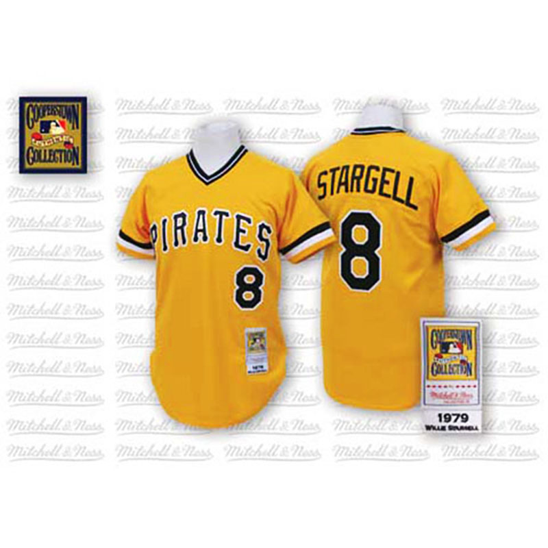 Pittsburgh Pirates #8 Willie Stargell Yellow Throwback Jersey