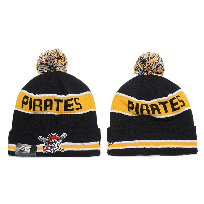 Pittsburgh Pirates Black Biggest Fan Cuffed Knit Hat With Pom