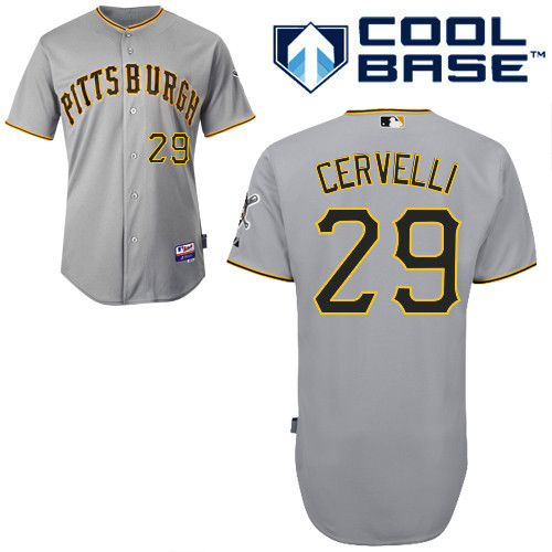 Pittsburgh Pirates #29 Francisco Cervelli Gray Road Cool Base Jersey