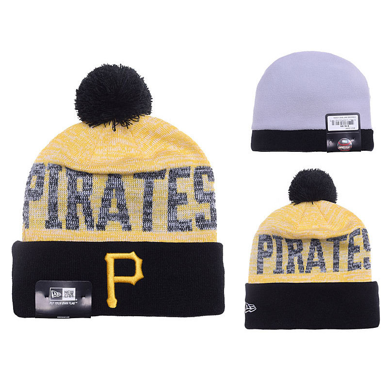 Pittsburgh Pirates Gold Craze Cuffed Knit Hat With Pom