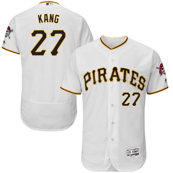 Pittsburgh Pirates #27 Jung Ho Kang White Flexbase Authentic Collection Jersey