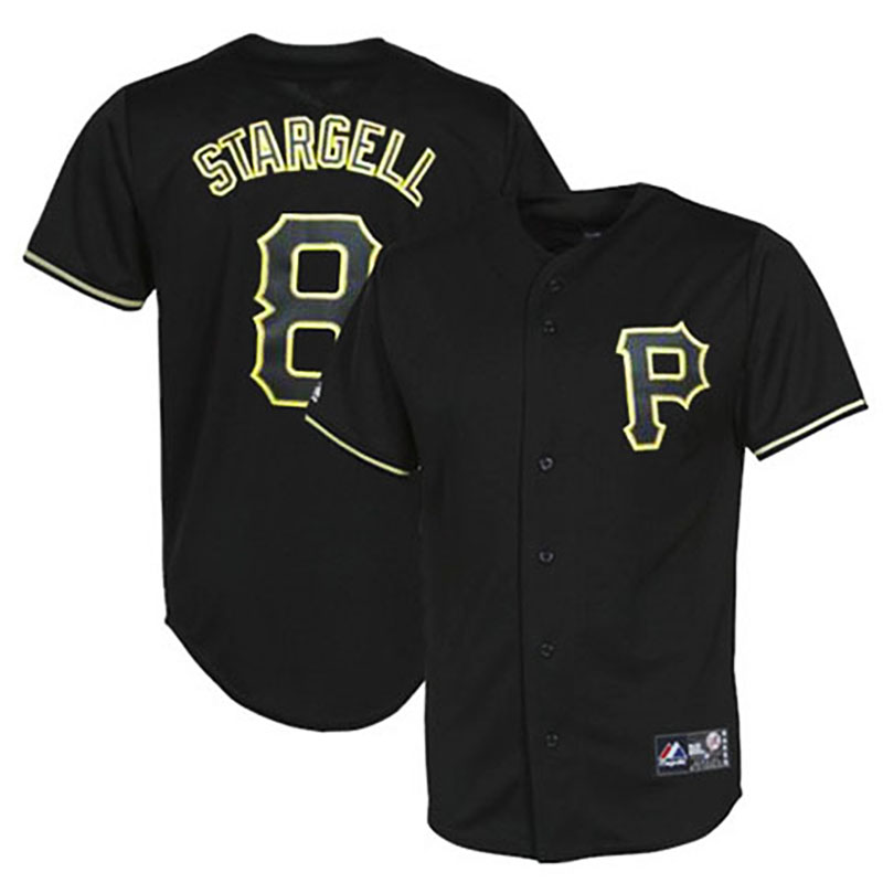 Pittsburgh Pirates #8 Willie Stargell Black Fashion Jersey